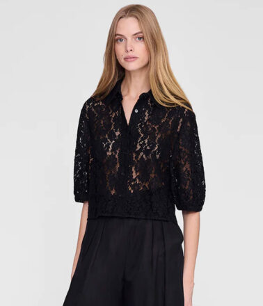 Anine Bing Shayna Top in Black