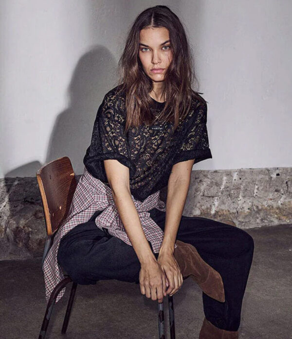 Haute L’Amitie Summer Lace Tee in Black
