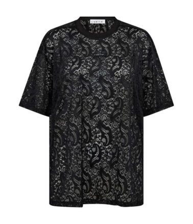 Haute L’Amitie Summer Lace Tee in Black