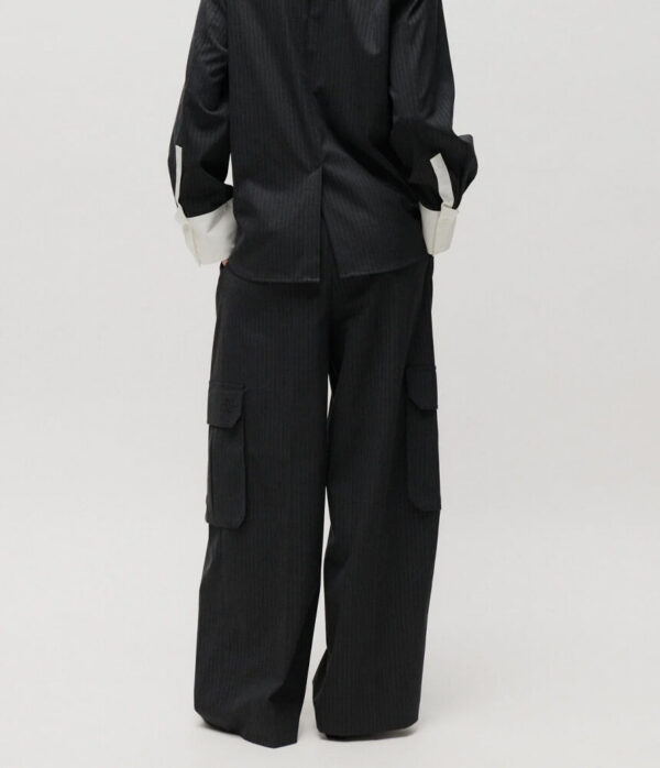 2NDDAY Orenia Yarn Dye Suiting Pants in Phantom Black