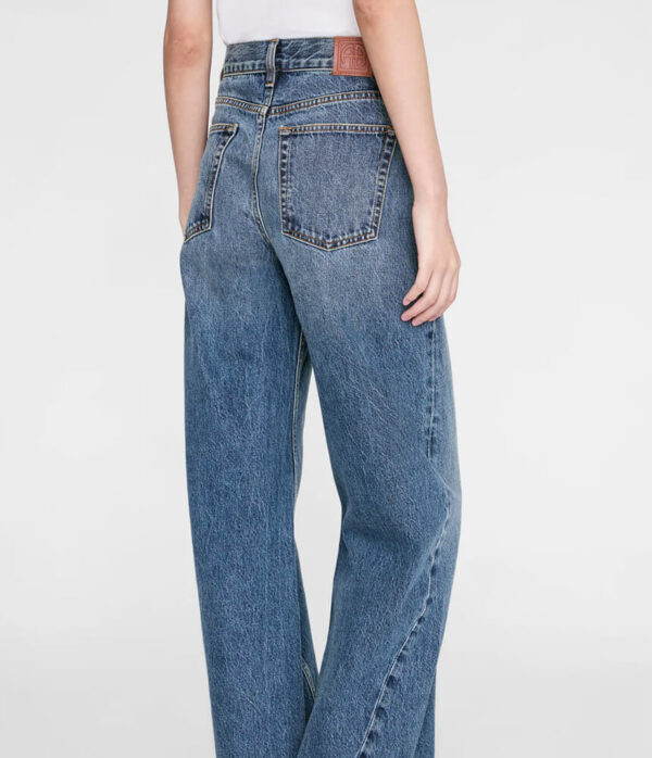 Anine Bing Brie Wide Leg Jean in Cabana Blue