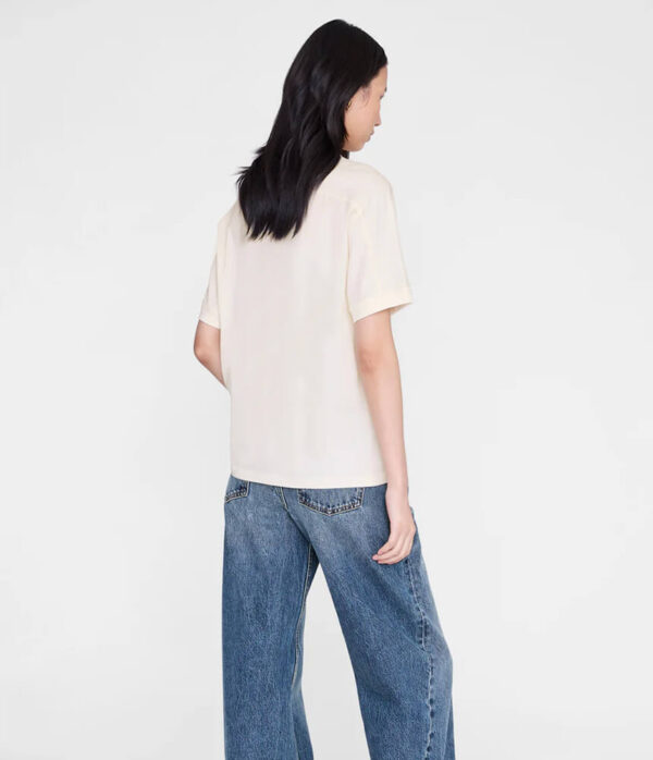 Anine Bing Jaylin Tee Collegiate in Cream