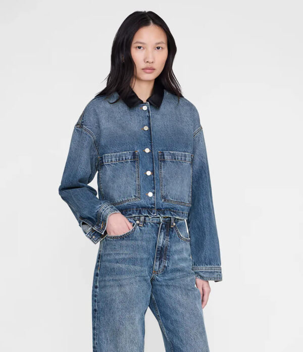 Anine Bing Yuma Jacket in Cabana Blue