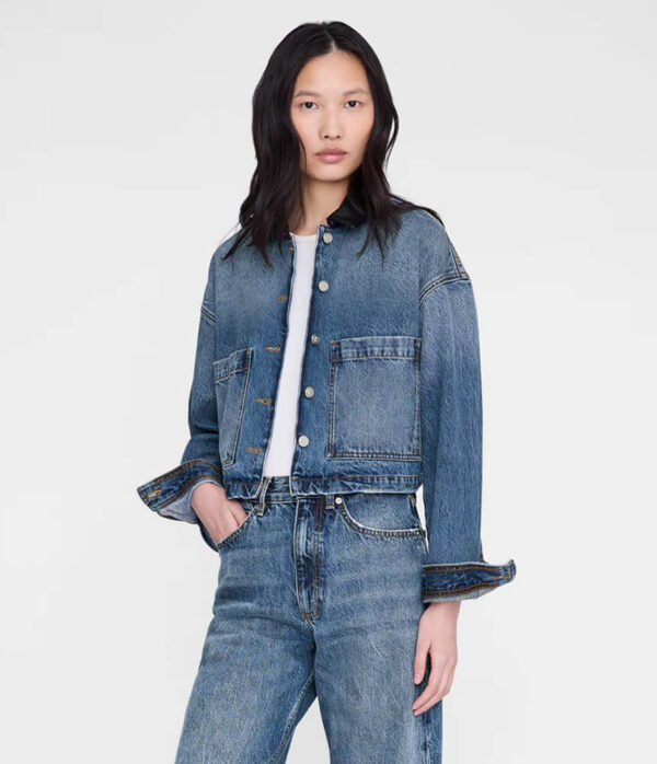 Anine Bing Yuma Jacket in Cabana Blue
