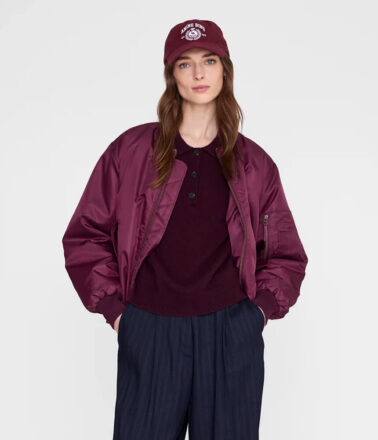 Anine Bing Jeremy Baseball Cap in Fig (Burgundy)