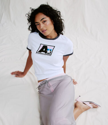 Atelje A Team Short Sleeve Tee Shirt in White