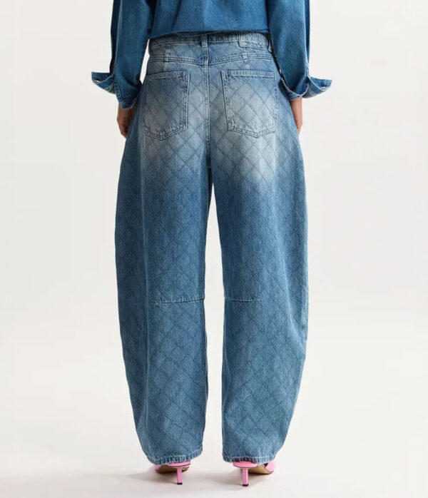 Essentiel Antwerp Katsu Barrel Leg Jean in Aquamarine Blue