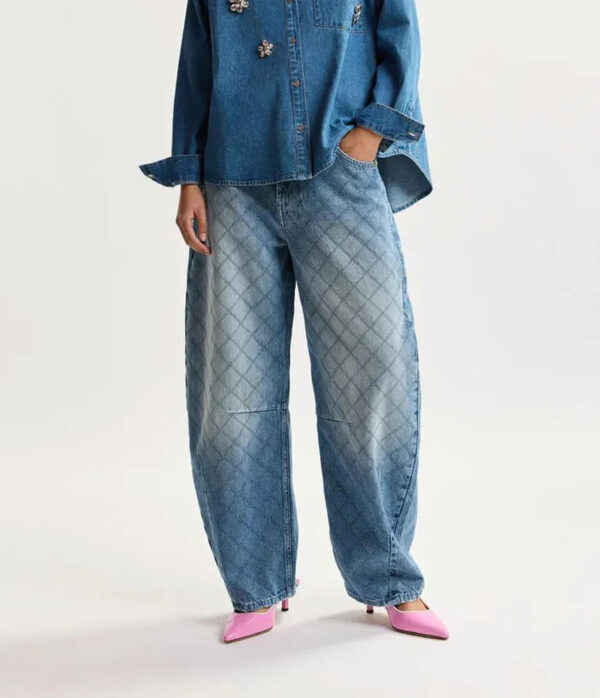 Essentiel Antwerp Katsu Barrel Leg Jean in Aquamarine Blue