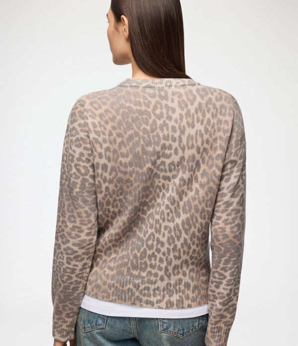 Ganni Graphic Wool Sweater Tiger in Almond Milk