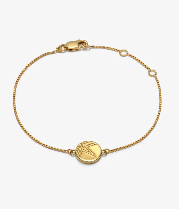 Rachel Jackson Mini Happy Face Bracelet in Gold
