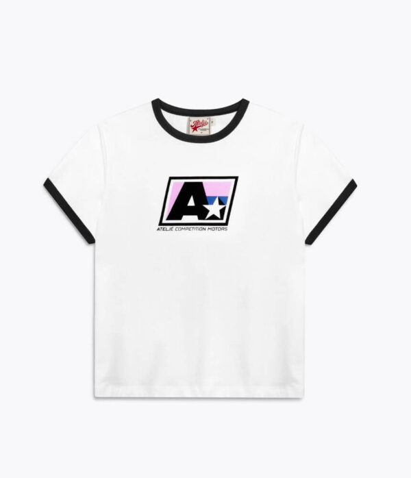 Atelje A Team Short Sleeve Tee Shirt in White