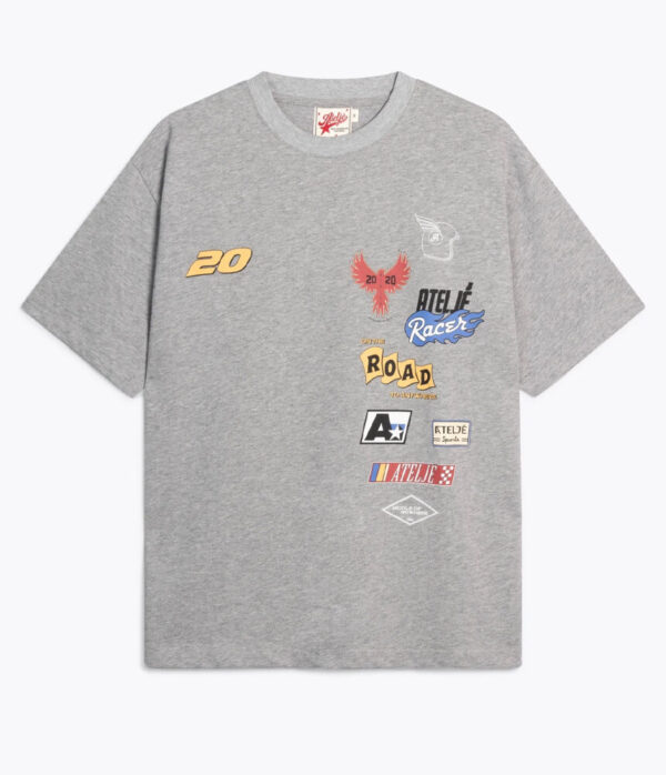 Atelje Pit Stop Short Sleeve Tee in Grey