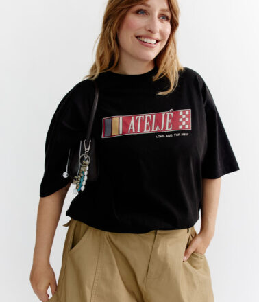 Atelje Racer Short Sleeve Tee in Black