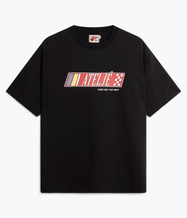 Atelje Racer Short Sleeve Tee in Black