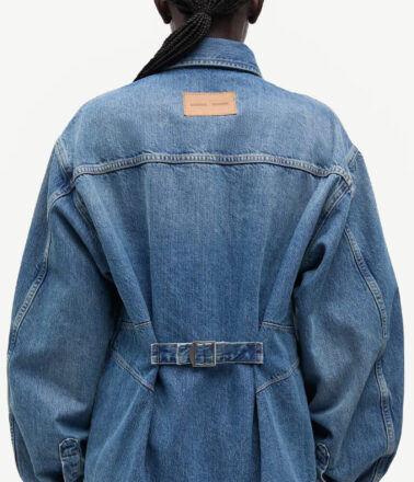 Samsoe Samsoe Saharp Seam Denim Shirt in Sephia Blue