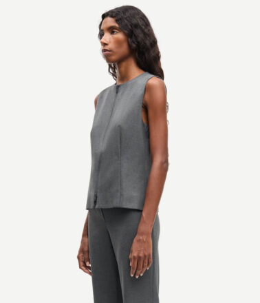 Samsoe Samsoe Sarima Vest Jacket in Ombre Blue