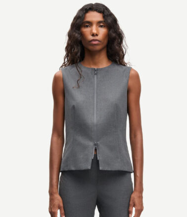 Samsoe Samsoe Sarima Vest Jacket in Ombre Blue