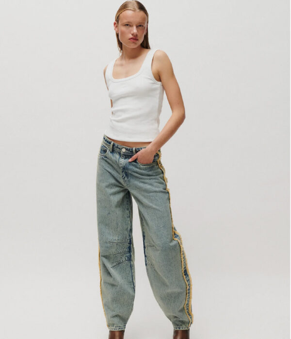 2ND DAY Bocarra Vintage Wash Denim Jean in Blue