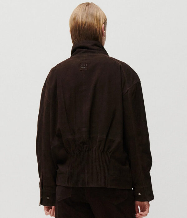 2ND DAY Maluma Suede Feel Jacket in Java Brown