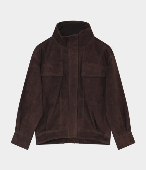2ND DAY Maluma Suede Feel Jacket in Java Brown