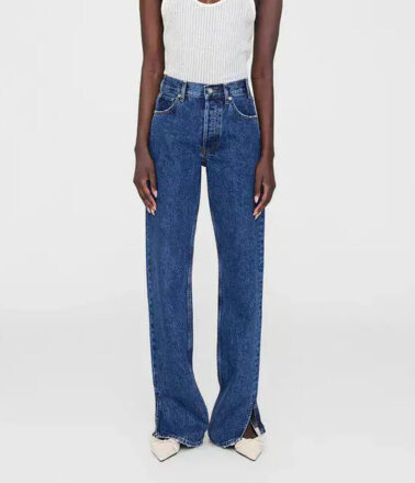 Anine Bing Roy Jean 34″ in Clean Indigo Blue