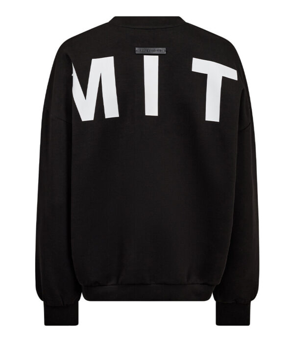 Haute L’Amitie Maxi Split Logo Sweatshirt in Black