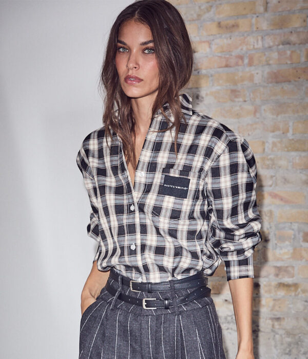 Haute L’Amitie Early Haute Check Shirt in Black Check