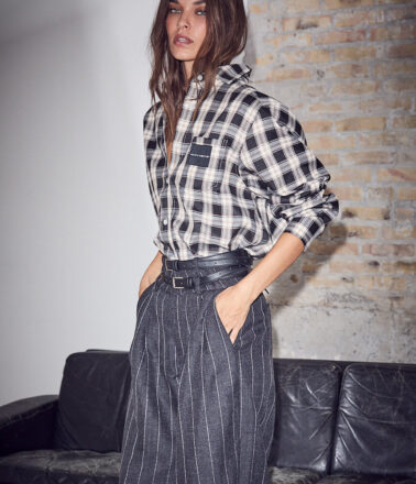 Haute L’Amitie Early Haute Check Shirt in Black Check