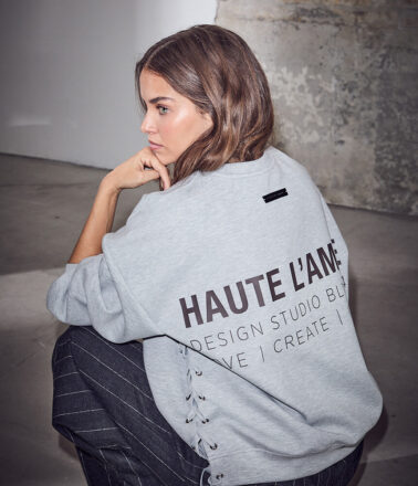 Haute L’Amitie New Studio Tie Sweatshirt in Grey