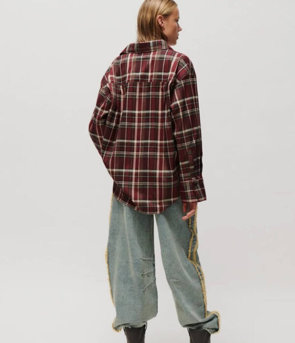 2NDDAY 2ND Manny Classic Flannel Shirt in Burgundy