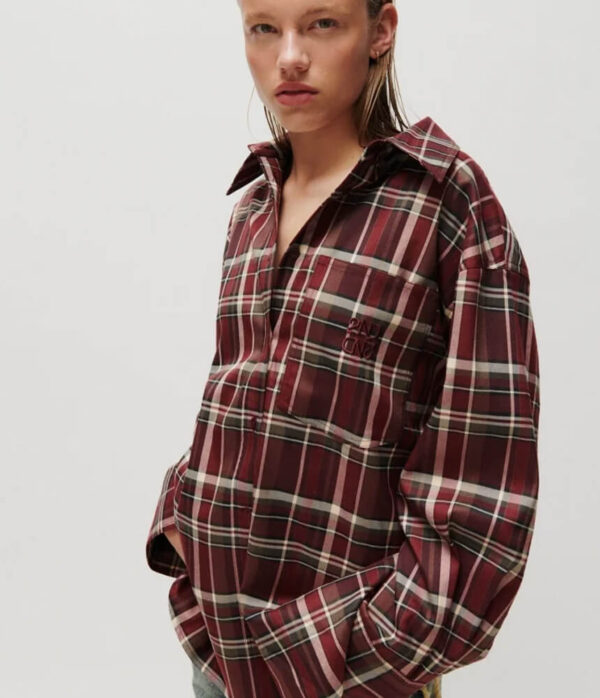 2NDDAY 2ND Manny Classic Flannel Shirt in Burgundy