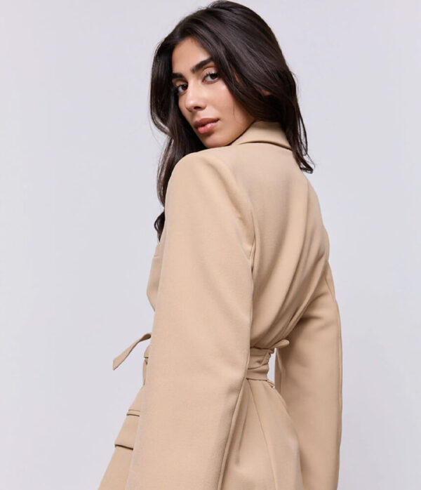 Odd Muse Belted Blazer in Camel Beige