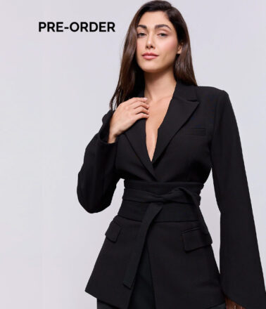 Odd Muse Belted Blazer in Black