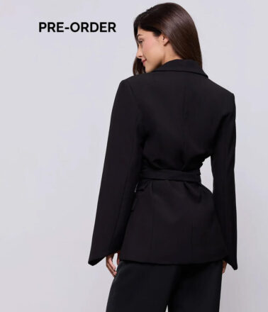 Odd Muse Belted Blazer in Black
