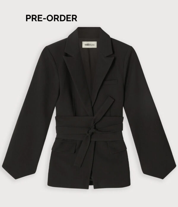 Odd Muse Belted Blazer in Black