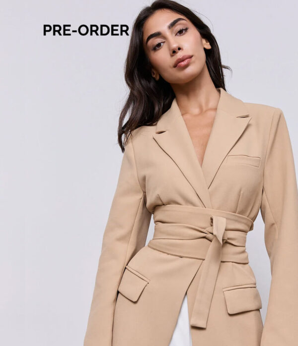 Odd Muse Belted Blazer in Black