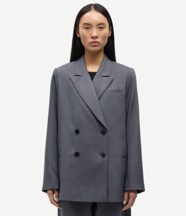 Samsoe Samsoe Saalmys Coat in Lead Grey