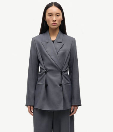 Samsoe Samsoe Saalmys Coat in Lead Grey