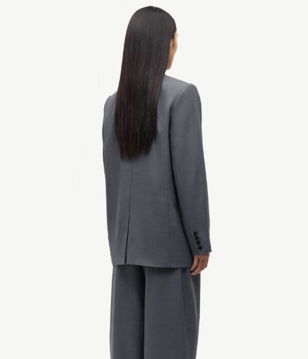 Samsoe Samsoe Saalmys Coat in Lead Grey