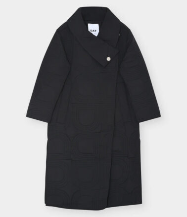 Day Birger Rombus Quilted Coat in Black