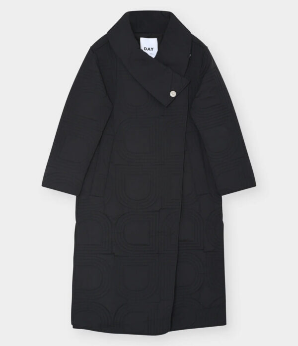 Day Birger Rombus Quilted Coat in Black