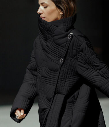 Day Birger Rombus Quilted Coat in Black