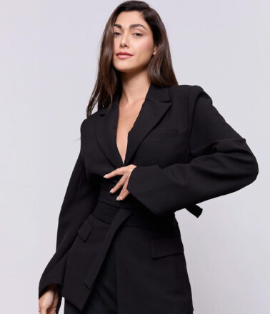 Odd Muse Belted Blazer in Black