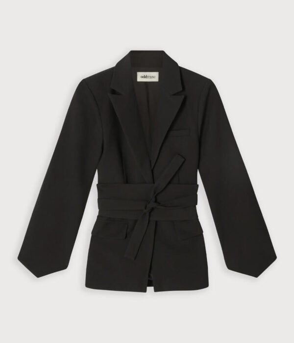 Odd Muse Belted Blazer in Black