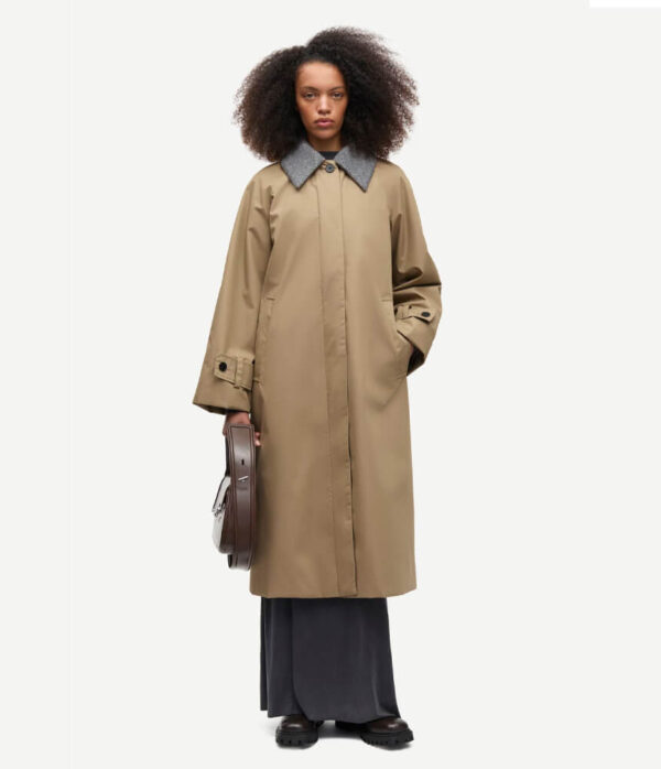 Samsoe Samsoe Saalmys Coat in Lead Grey