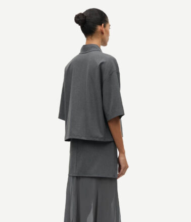Samsoe Samsoe Salulu Short Sleeve Shirt in Ombre Blue
