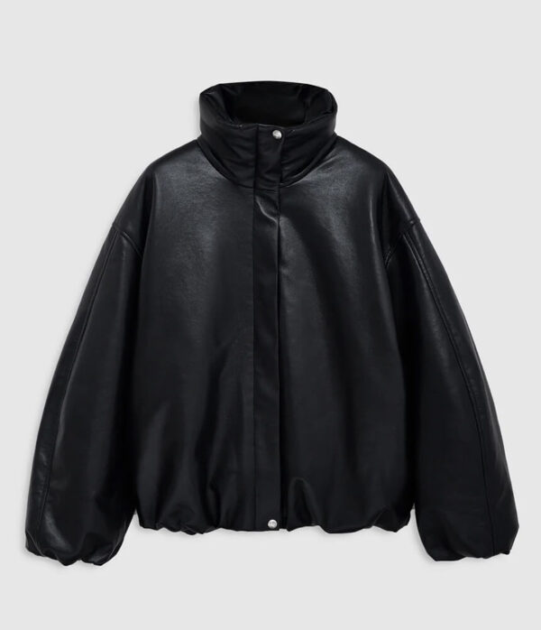 Anine Bing Cyrus Jacket in Black Recycled Leather