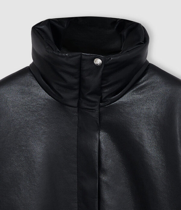 Anine Bing Cyrus Jacket in Black Recycled Leather