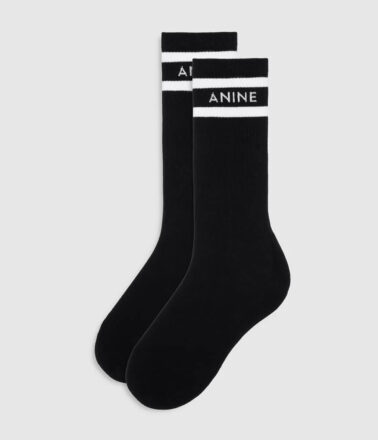 Anine Bing Sully Sporty Socks in Black