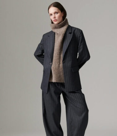 Day Birger Bono Pinstripe Blazer in Grey Pinstripe